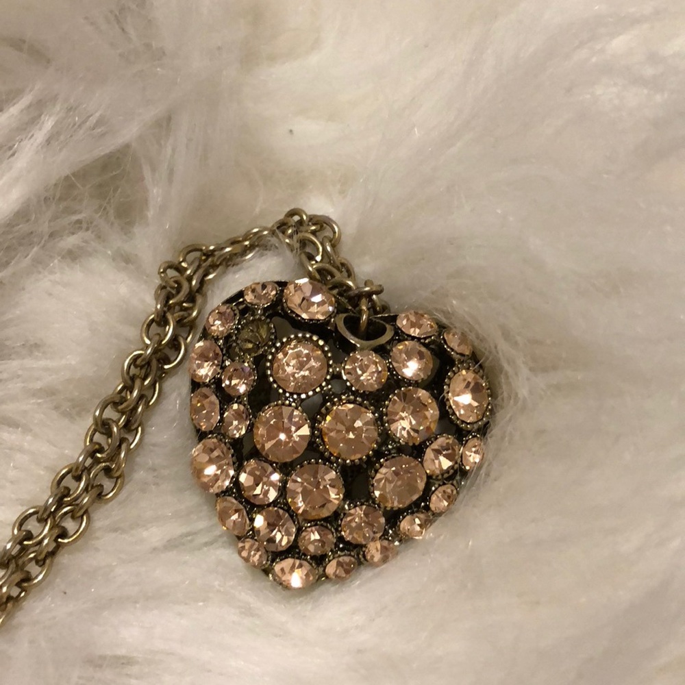 Heart Pave long necklace